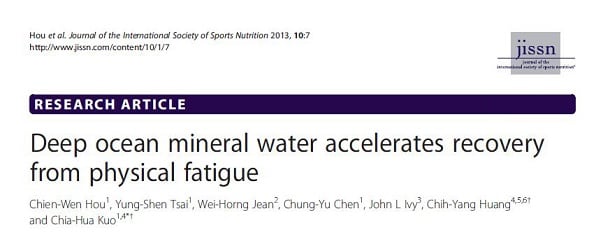 Deep Ocean Water Enhances Recovery After Exercise