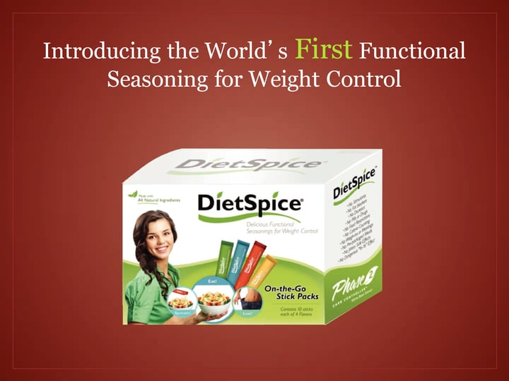 World’s First Functional Seasoning for Weight Control